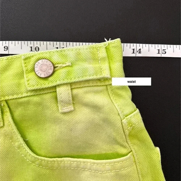 BDG Jean Shorts Womens 25 Carpenter High Rise Frayed Colorful Summer Festival - Picture 10 of 13